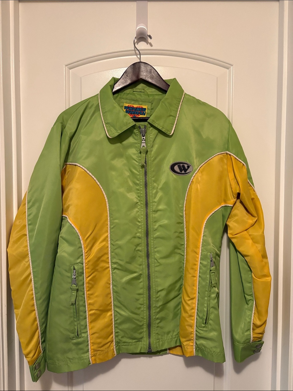 From Europe Green & Yellow Jacket by Wonder Woman.